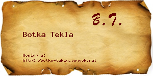Botka Tekla névjegykártya